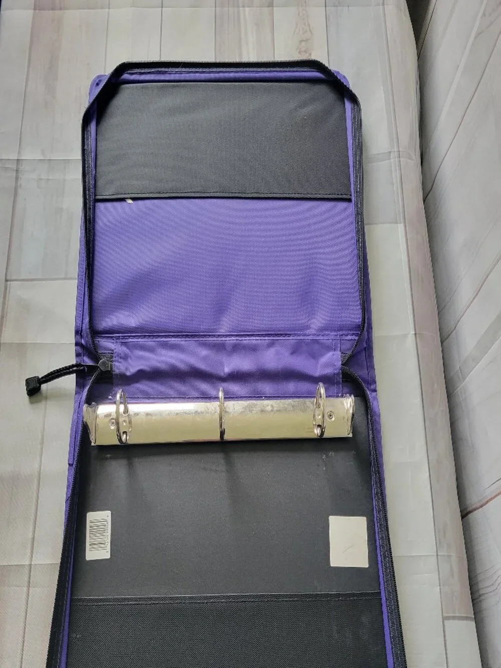 Vintage 90’s/Y2K Mead Nike 3 Ring Binder, Purple/Black, School Organizer Folder